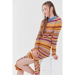 Urban Outfitters NWT Sadie Sheer Sweater Dress Multicolored S